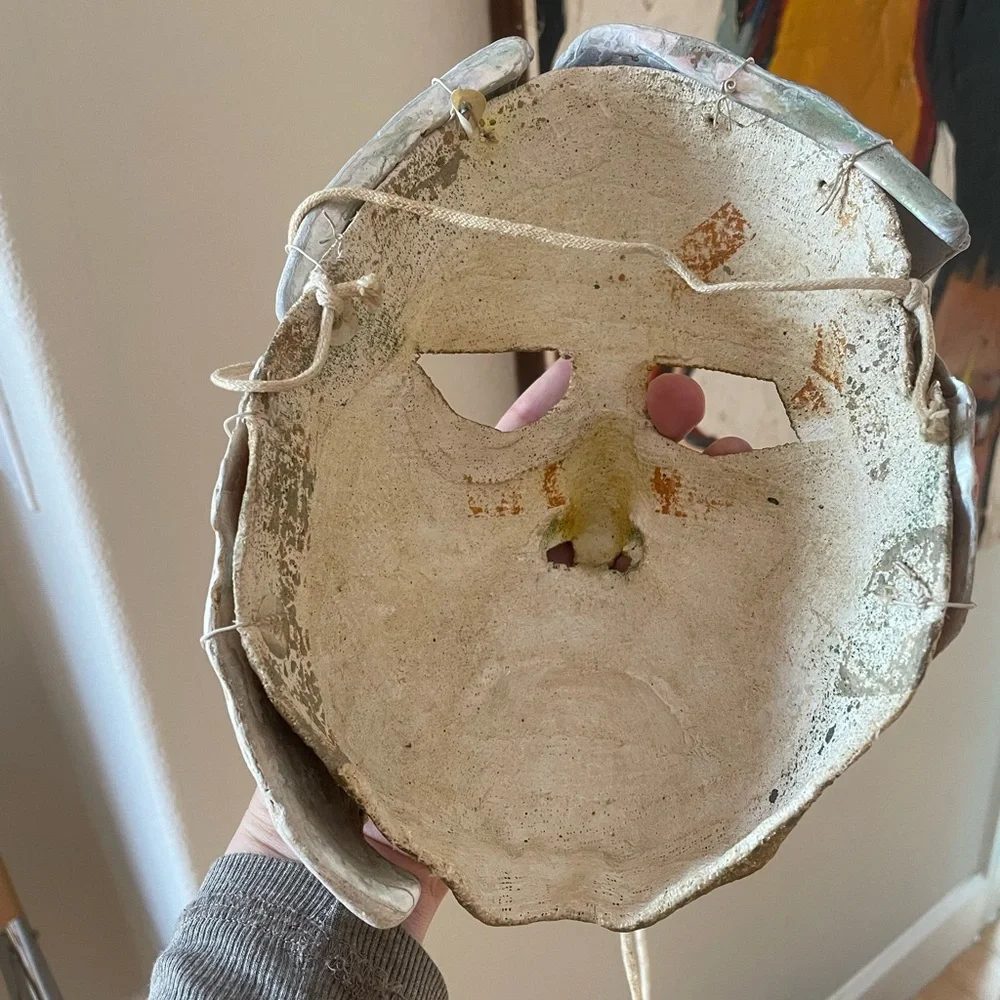 Artistic Gold and Silver Mask with pearls hand made